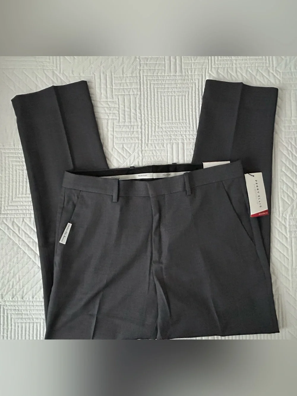 NWT PERRY ELLIS Portfolio Folio-Flex Comfort Waistband Dress Pants 32 x 29